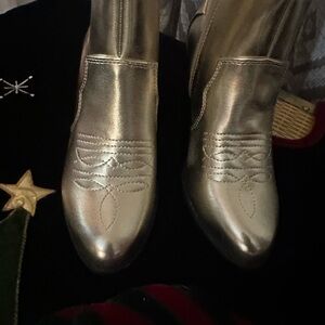 Gold Metallic Cowboy Boots